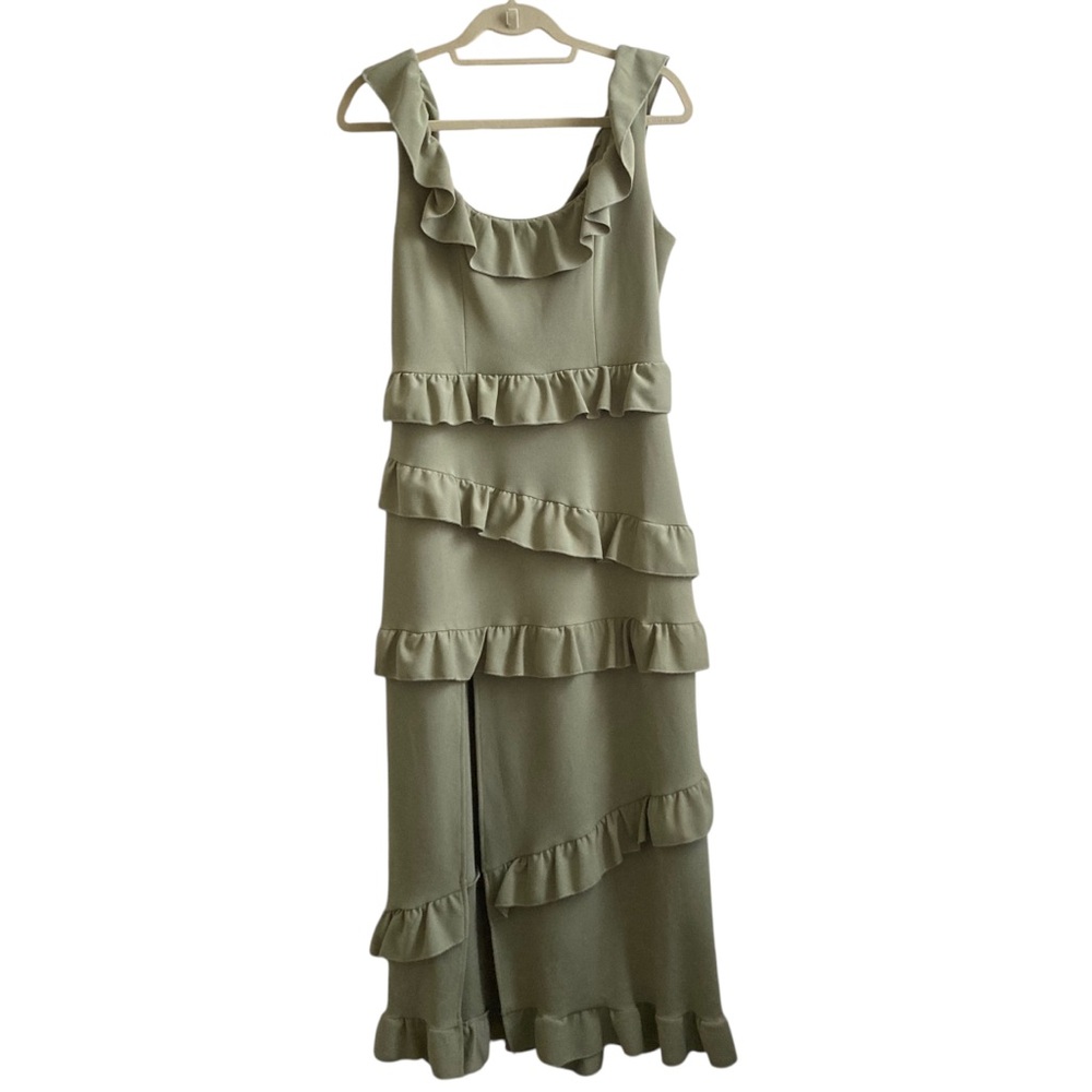 Show Me Your MuMu Green Ruffle Maxi Dress - Picture 3 of 5